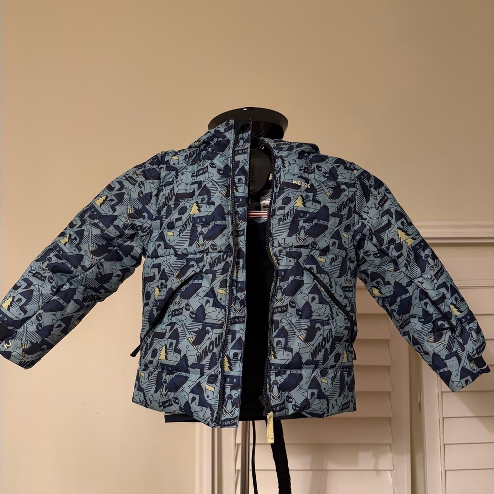 Kids Blue Dinosaur Print Jacket